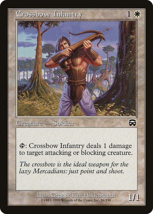 Crossbow Infantry (MMQ-016) [Mercadian Masques] Foil MTG Single Wizards of the Coast
