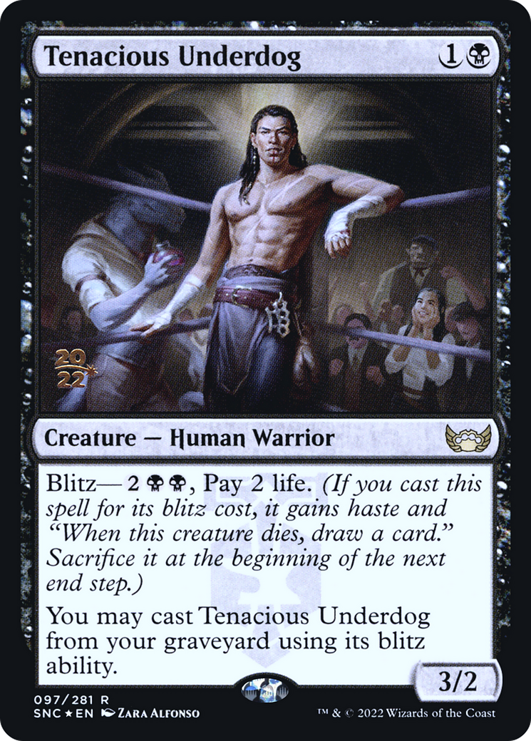 Tenacious Underdog (PRE-097) [Streets of New Capenna Promos] Foil MTG Single Wizards of the Coast