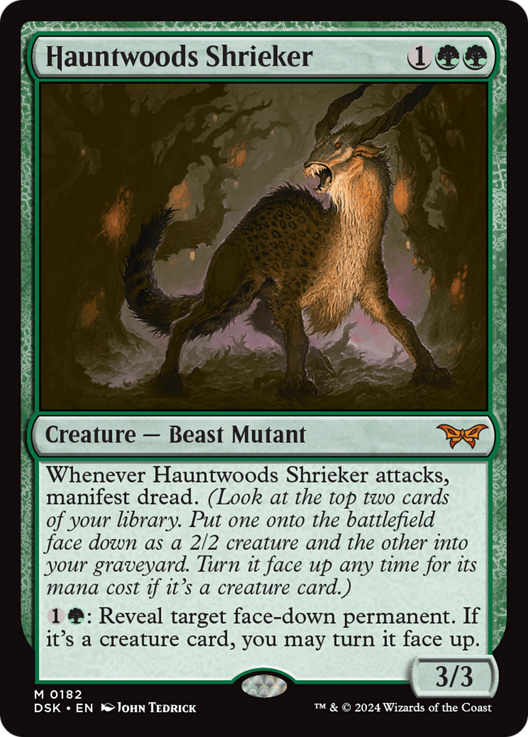Hauntwoods Shrieker (DSK-182) [Duskmourn: House of Horror] MTG Single Wizards of the Coast