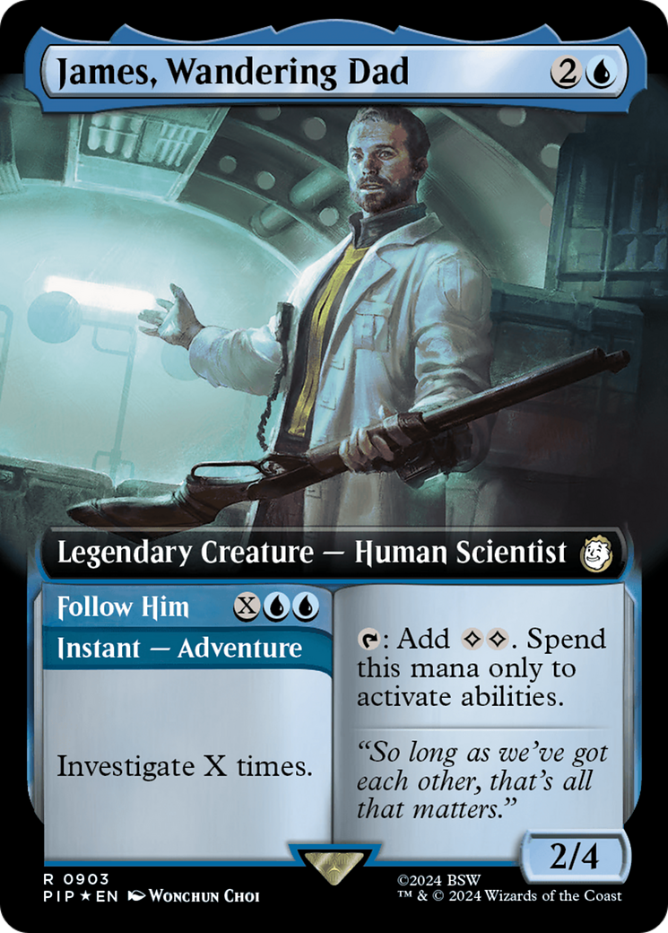 James, Wandering Dad (Surge Foil) (PIP-903) [Fallout] (Extended Art) Foil MTG Single Wizards of the Coast