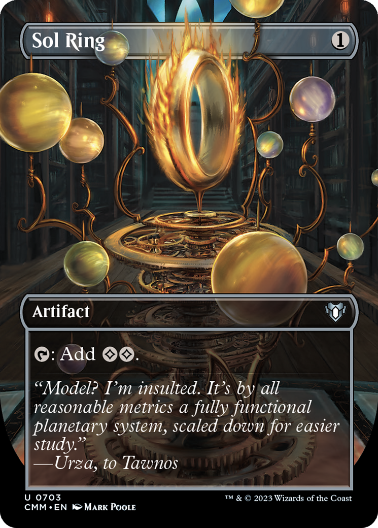 Sol Ring (CMM-703) [Commander Masters] (Borderless) Foil MTG Single Wizards of the Coast