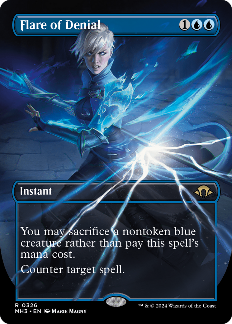 Flare of Denial (MH3-326) [Modern Horizons 3] (Borderless) MTG Single Wizards of the Coast