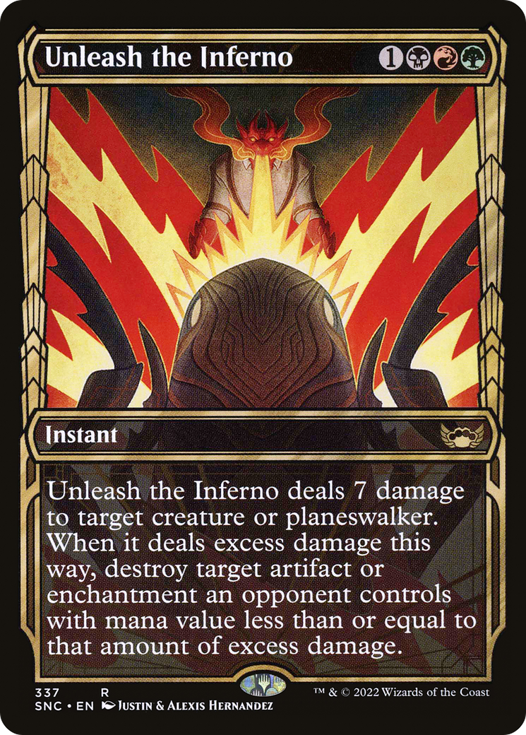 Unleash the Inferno (SNC-337) [Streets of New Capenna] (Showcase) Foil MTG Single Wizards of the Coast