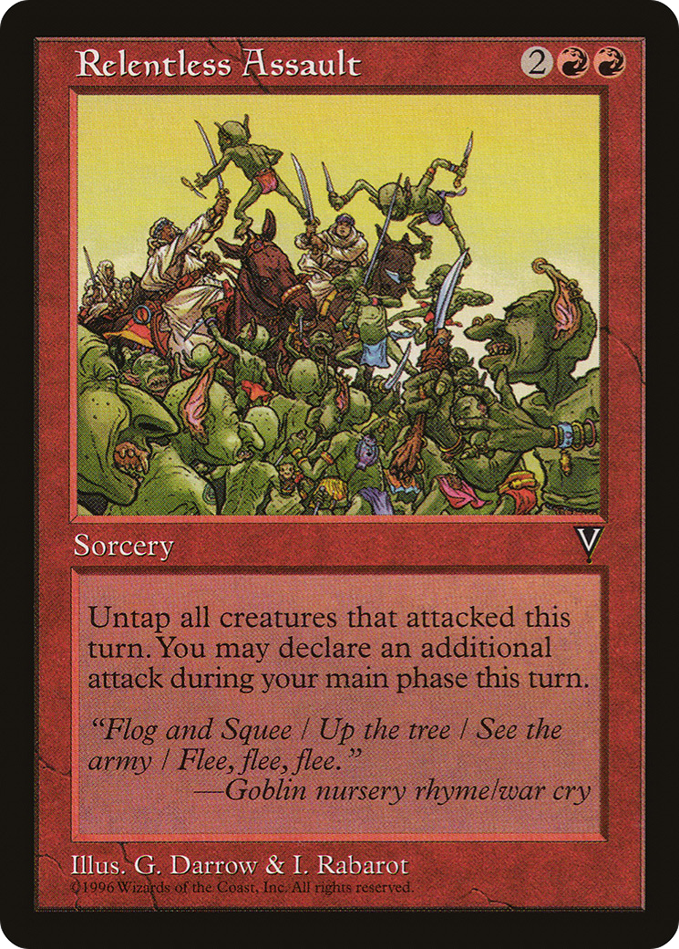 Relentless Assault (VIS-091) [Visions] MTG Single Wizards of the Coast