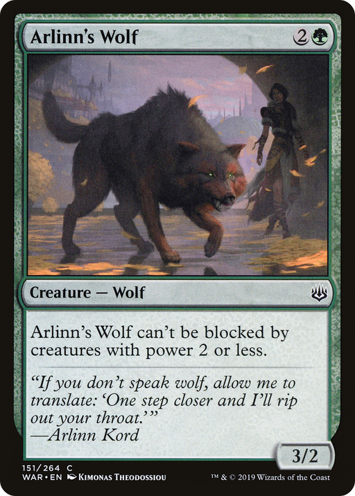 Arlinn's Wolf (WAR-151) [War of the Spark] MTG Single Wizards of the Coast