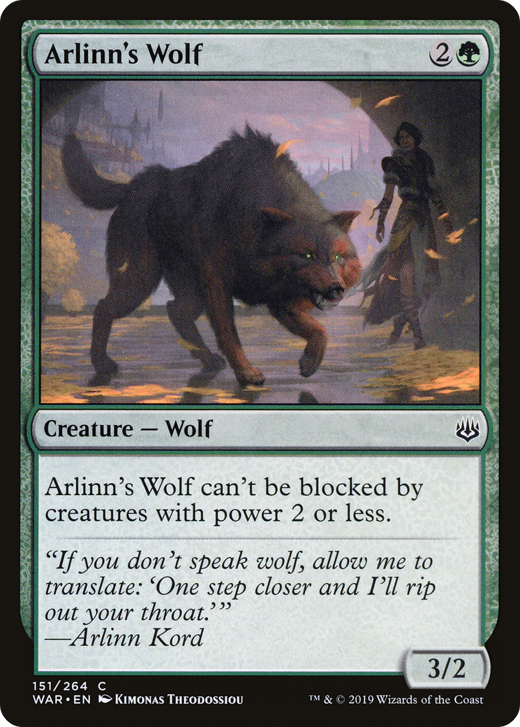 Arlinn's Wolf (WAR-151) [War of the Spark] Foil MTG Single Wizards of the Coast