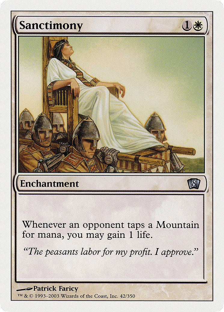 Sanctimony (8ED-042) [8th Edition] MTG Single Wizards of the Coast