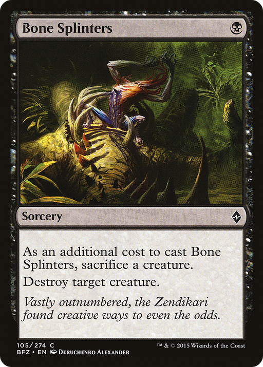Bone Splinters (BFZ-105) [Battle for Zendikar] Foil MTG Single Wizards of the Coast