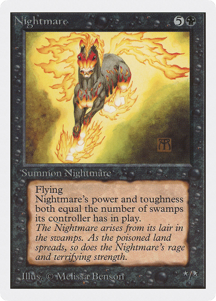 Nightmare (2ED-119) [Oldschool] Unlimited Edition MTG Single Wizards of the Coast
