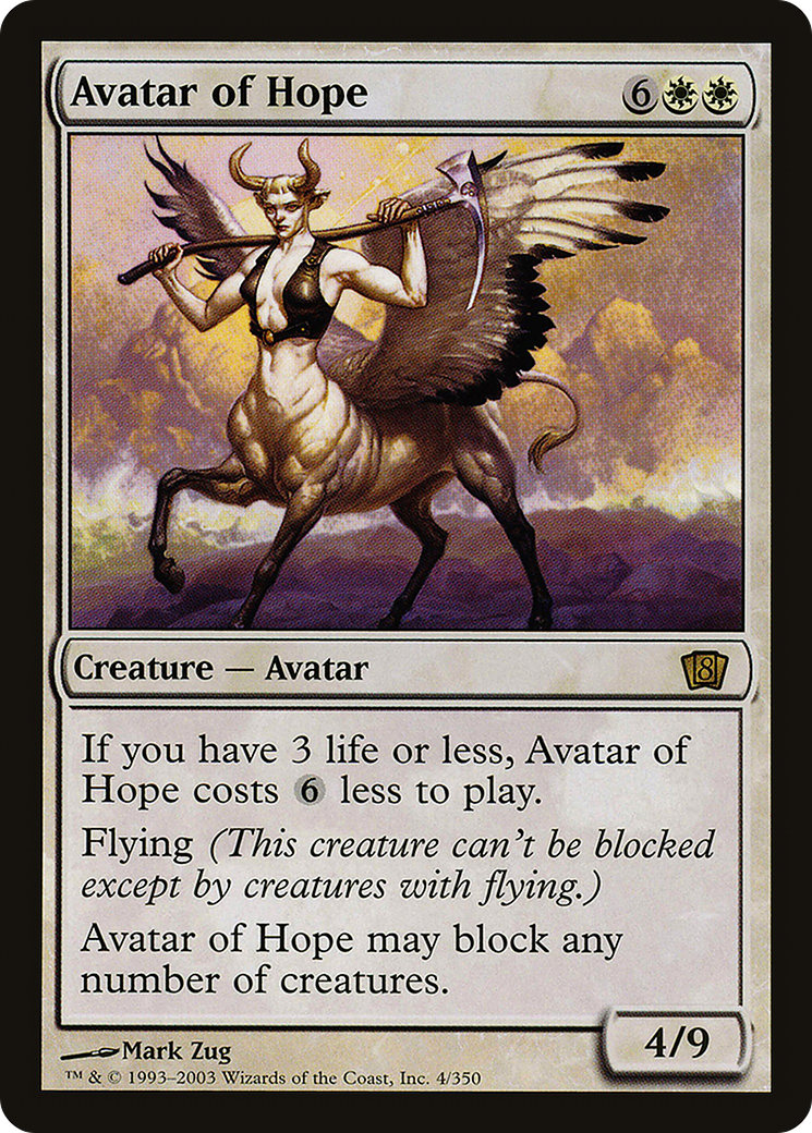 Avatar of Hope (8ED-004) [8th Edition] MTG Single Wizards of the Coast