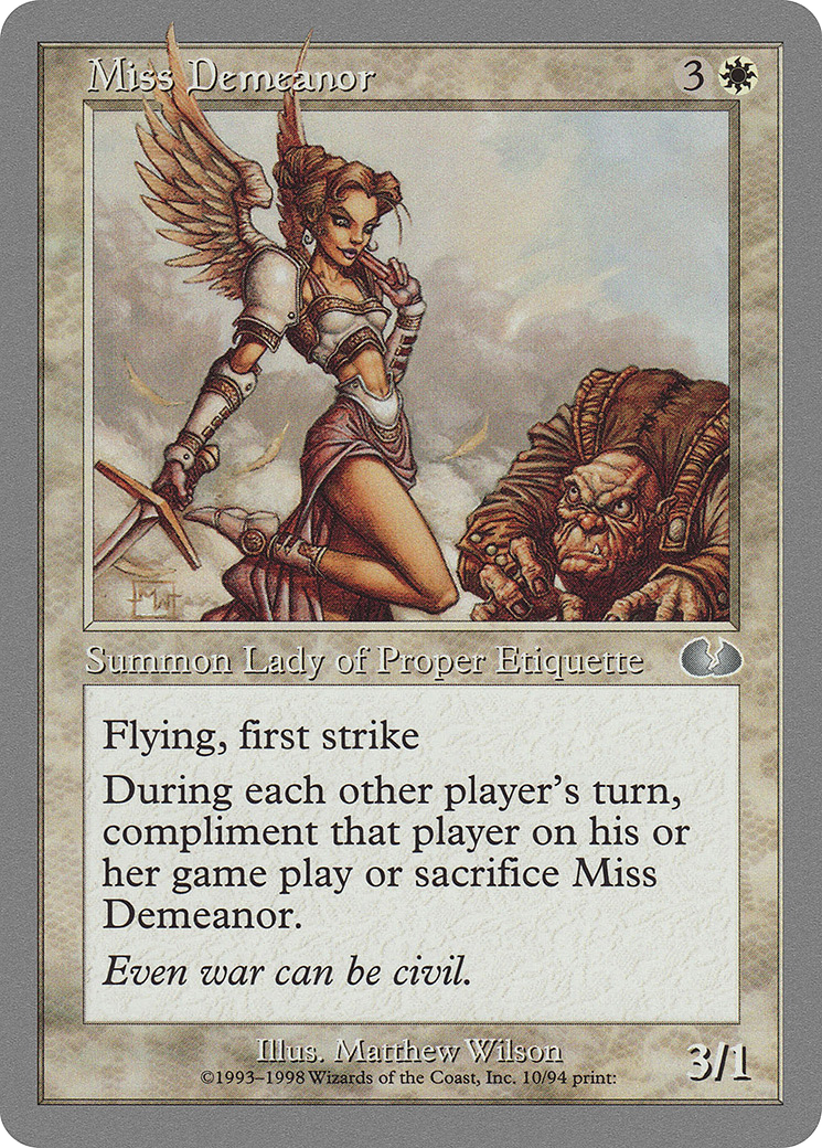 Miss Demeanor (UGL-010) [Unglued] MTG Single Wizards of the Coast
