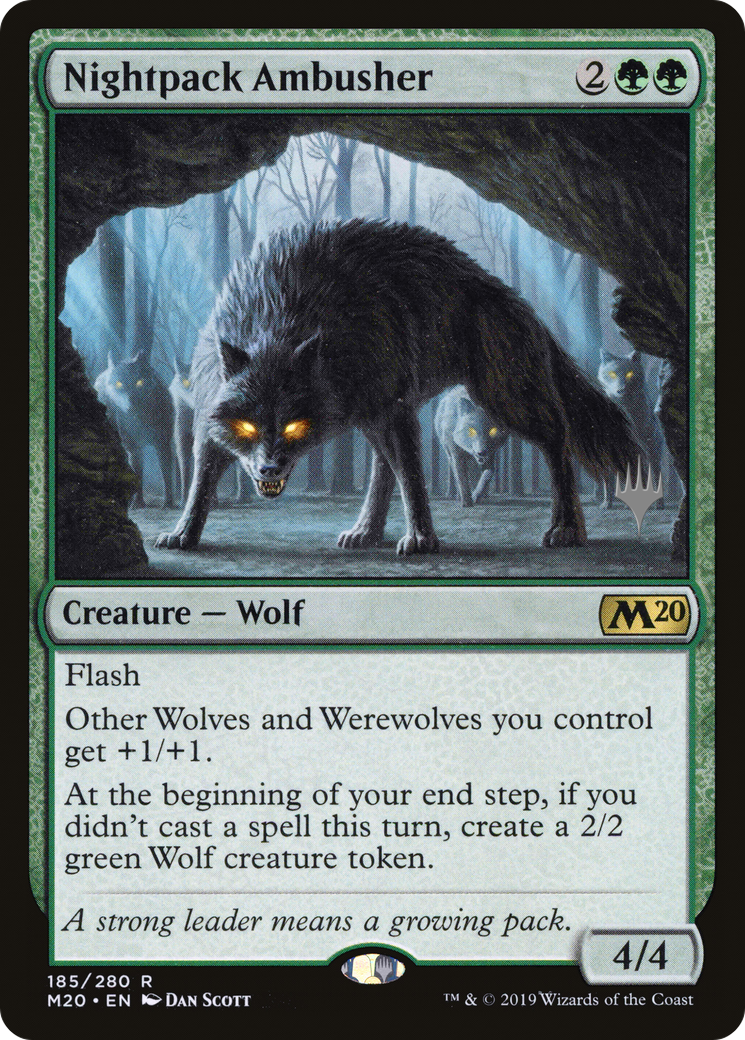 Nightpack Ambusher (PPM20-185P) [Core Set 2020 Promos] MTG Single Wizards of the Coast