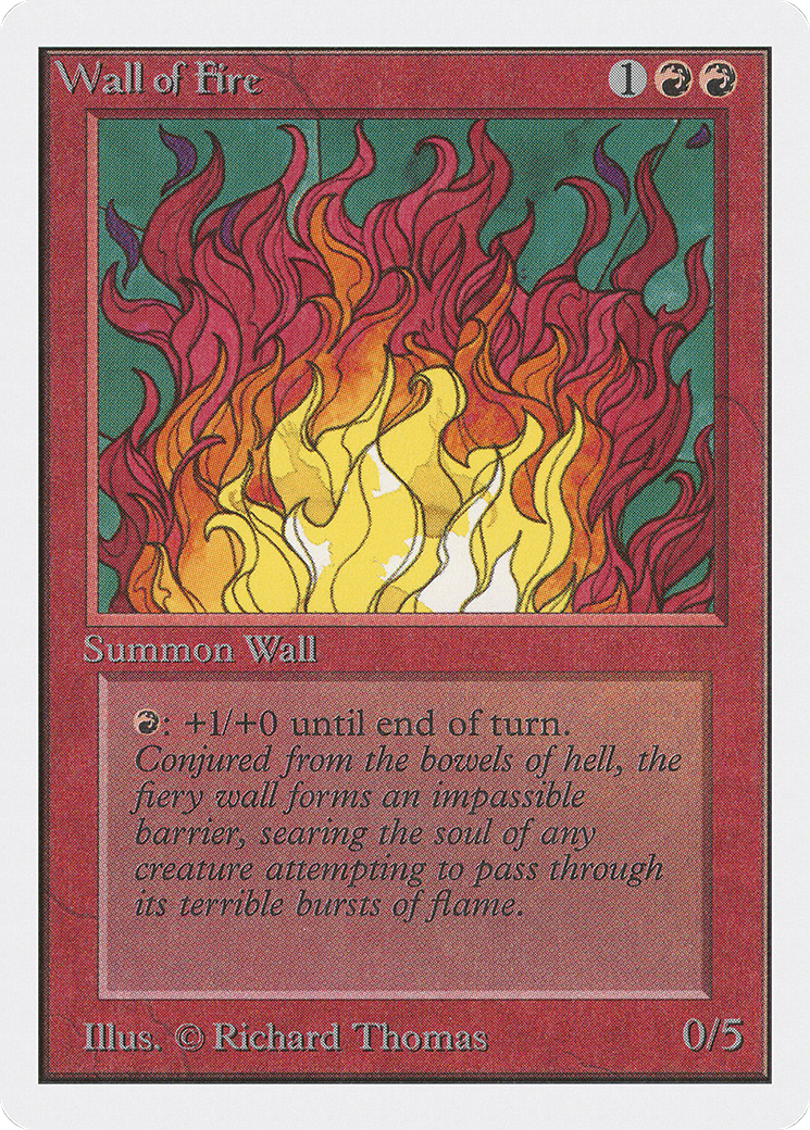 Wall of Fire (2ED-182) [Oldschool] Unlimited Edition MTG Single Wizards of the Coast