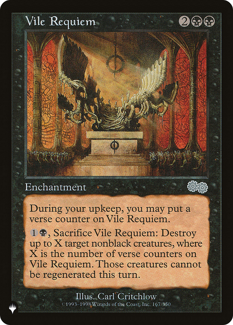 Vile Requiem (LIST-USG-167) [Mystery Booster] The List MTG Single Wizards of the Coast