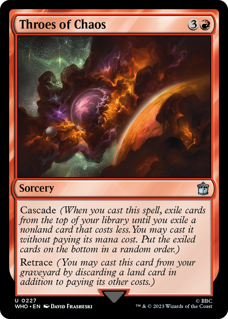 Throes of Chaos (WHO-227) [Doctor Who] MTG Single Wizards of the Coast