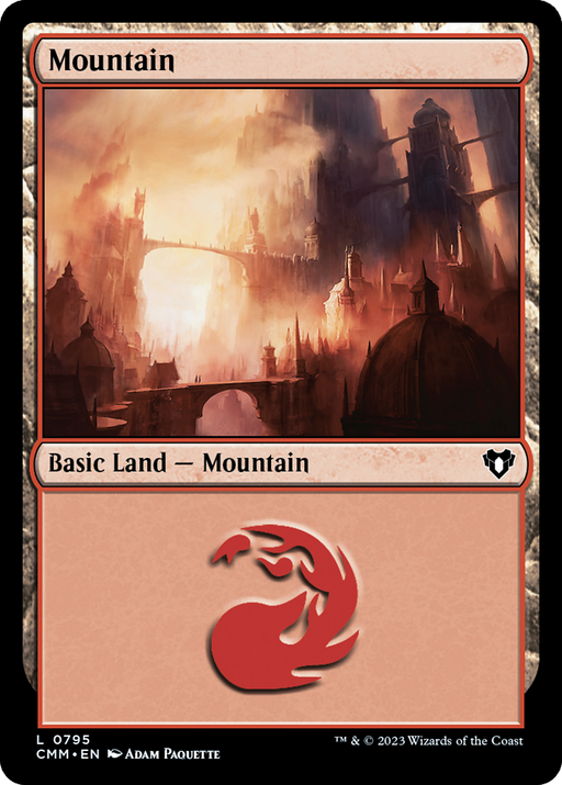 Mountain (0795) (CMM-795) [Commander Masters] MTG Single Wizards of the Coast