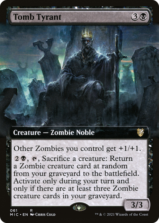 Tomb Tyrant (MIC-061) [Midnight Hunt Commander] (Extended Art) MTG Single Wizards of the Coast