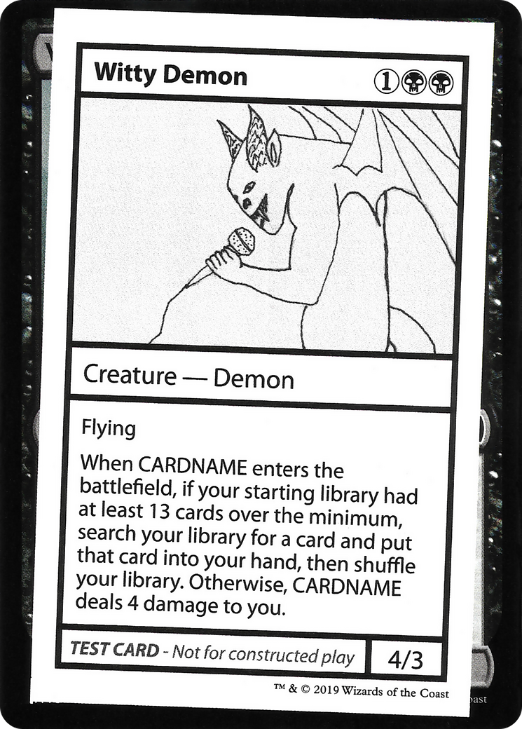Witty Demon (CMB1-050) [Mystery Booster] Playtest Cards 2021 MTG Single Wizards of the Coast