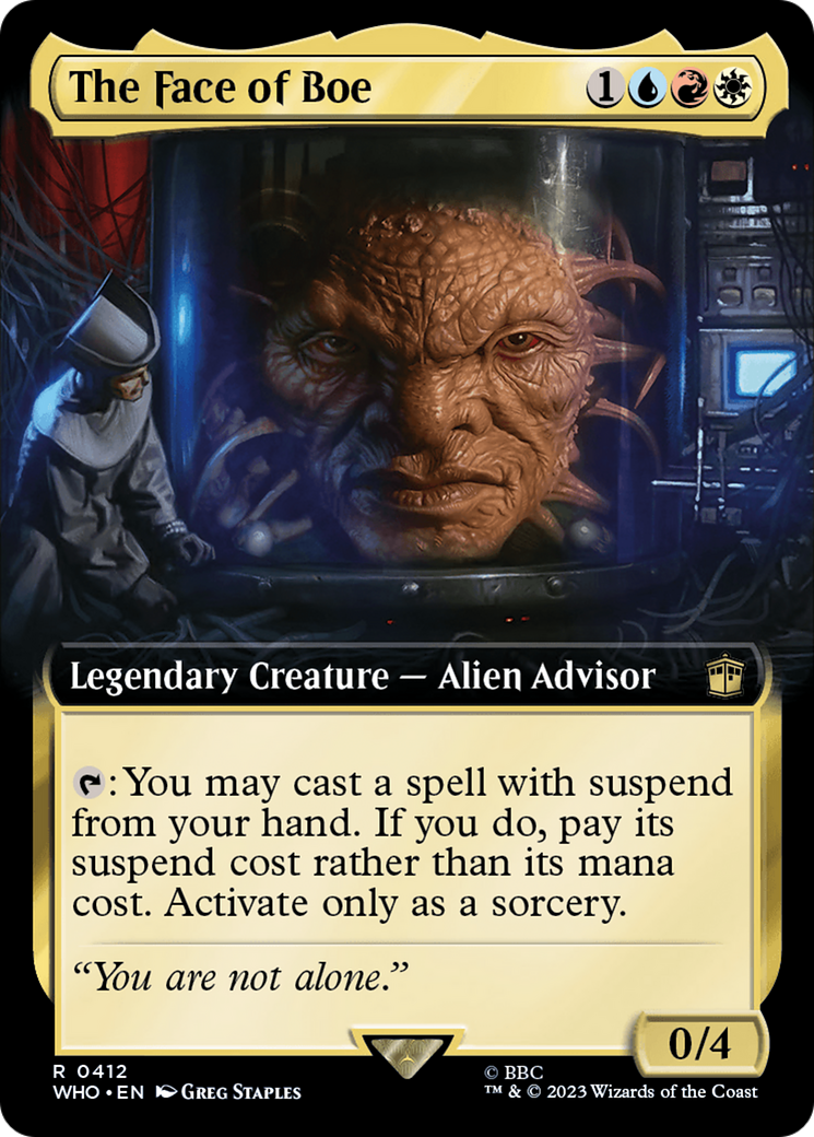 The Face of Boe (WHO-412) [Doctor Who] (Extended Art) Foil MTG Single Wizards of the Coast