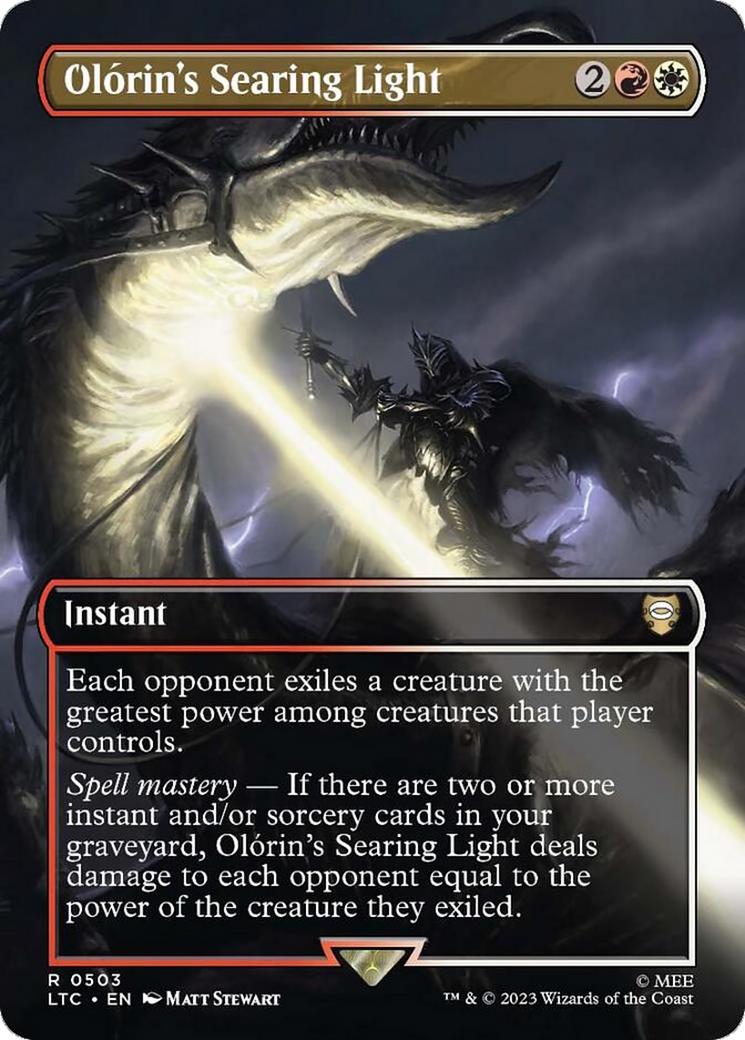 Olorin's Searing Light (LTC-503) [Tales of Middle-earth Commander] (Borderless) MTG Single Wizards of the Coast