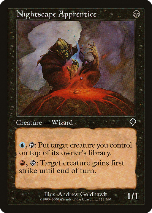 Nightscape Apprentice (INV-112) [Invasion] MTG Single Wizards of the Coast