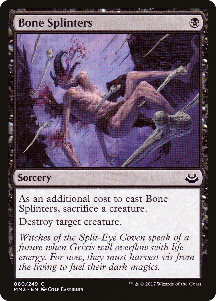Bone Splinters (MM3-060) [Modern Masters 2017] MTG Single Wizards of the Coast