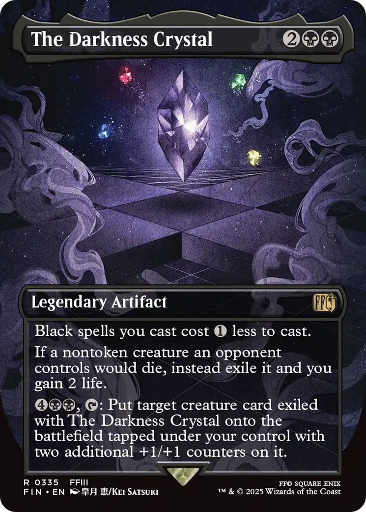 The Darkness Crystal (FIN-335) [FINAL FANTASY] (Borderless) MTG Single Wizards of the Coast
