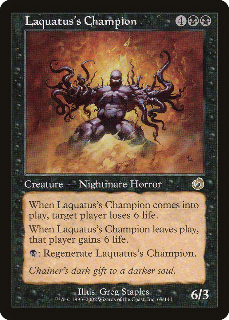 Laquatus's Champion (TOR-067) [Torment] Foil MTG Single Wizards of the Coast