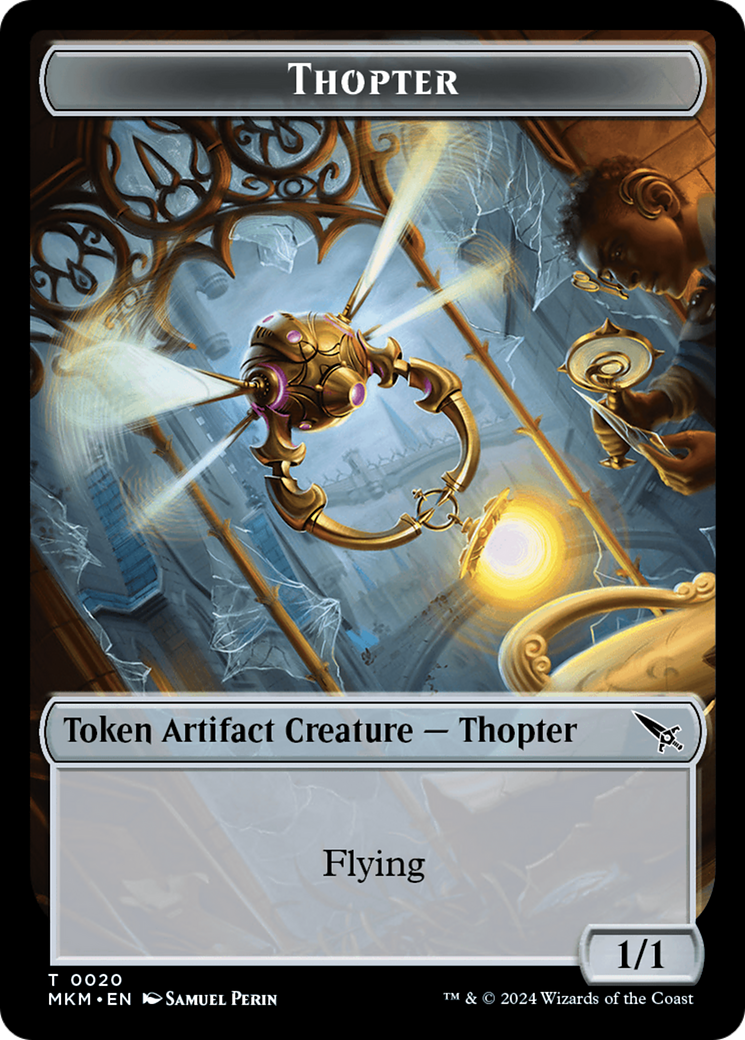 Thopter (0020) // Plant Double-Sided Token [Tokens] Murders at Karlov Manor Tokens MTG Single Magic: The Gathering