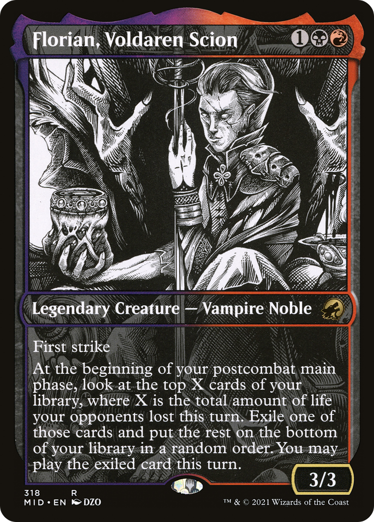 Florian, Voldaren Scion (MID-318) [Innistrad: Midnight Hunt] (Showcase) MTG Single Wizards of the Coast