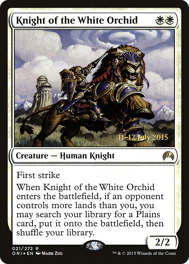 Knight of the White Orchid (PRE-021) [Magic Origins Promos] Foil MTG Single Wizards of the Coast