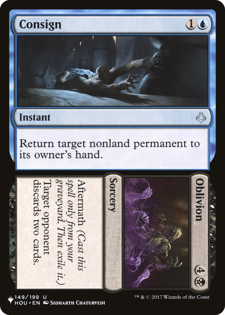 Consign // Oblivion (LIST-HOU-149) [Mystery Booster] The List MTG Single Wizards of the Coast