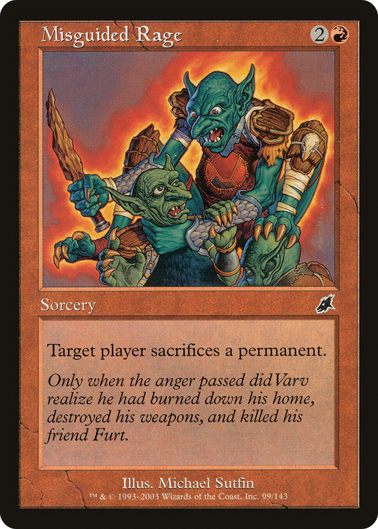 Misguided Rage (SCG-099) [Scourge] MTG Single Wizards of the Coast