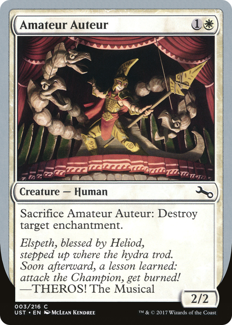 Amateur Auteur (C) (UST-003) [Unstable] Foil MTG Single Wizards of the Coast