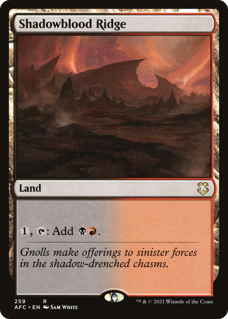 Shadowblood Ridge (AFC-259) [Forgotten Realms Commander] MTG Single Wizards of the Coast