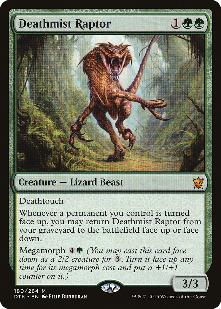 Deathmist Raptor (DTK-180) [Dragons of Tarkir] Foil MTG Single Wizards of the Coast