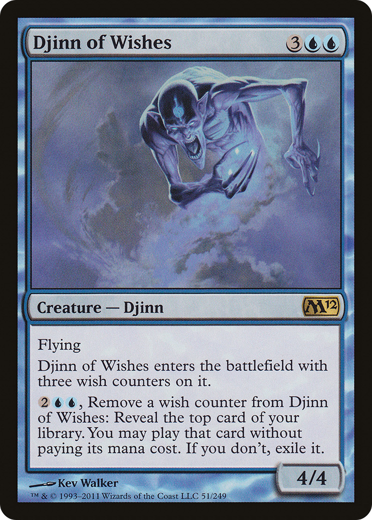 Djinn of Wishes (M12-051) [Magic 2012] Foil MTG Single Wizards of the Coast