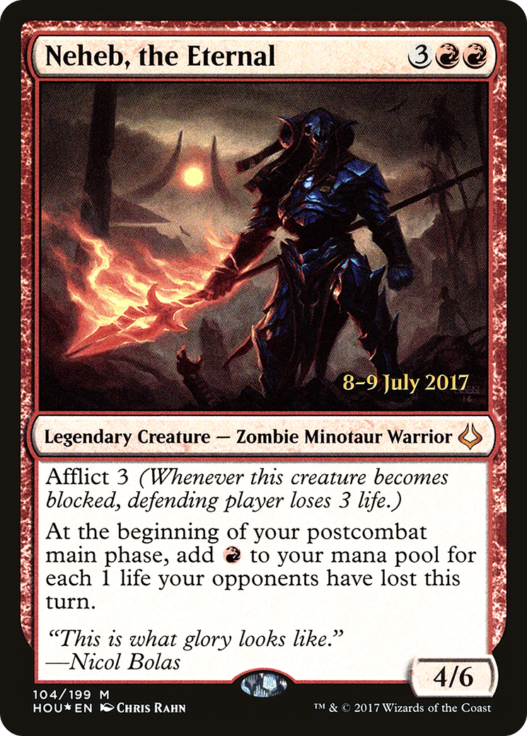 Neheb, the Eternal (PRE-104) [Hour of Devastation Promos] Foil MTG Single Wizards of the Coast