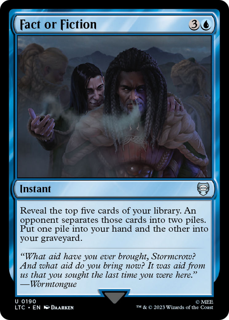 Fact or Fiction (LTC-190) [Tales of Middle-earth Commander] MTG Single Wizards of the Coast