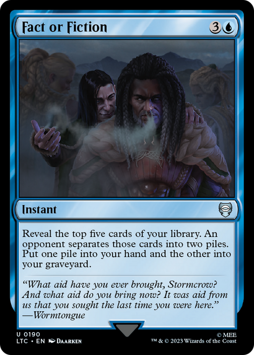Fact or Fiction (LTC-190) [Tales of Middle-earth Commander] MTG Single Wizards of the Coast