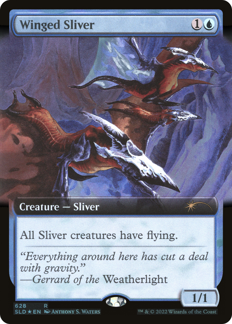 Winged Sliver (SLD-628) [Secret Lair] Drop (Extended Art) Foil MTG Single Wizards of the Coast
