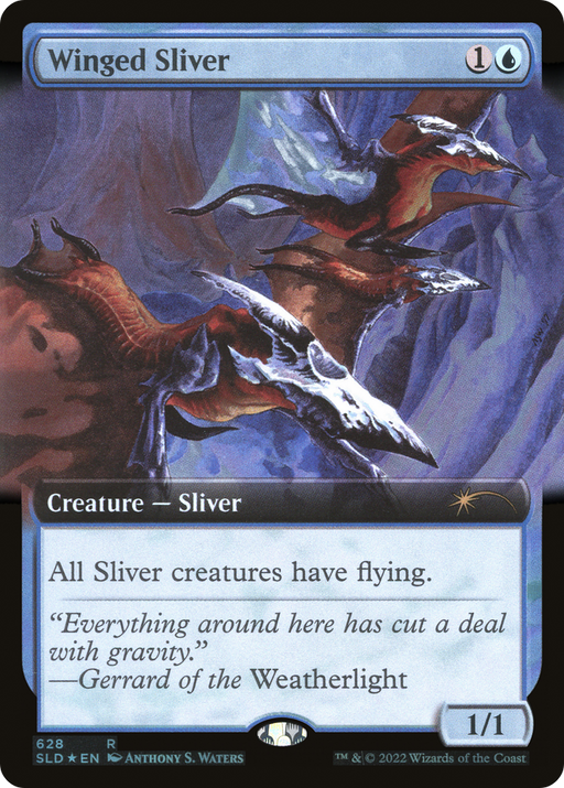 Winged Sliver (SLD-628) [Secret Lair] Drop (Extended Art) Foil MTG Single Wizards of the Coast