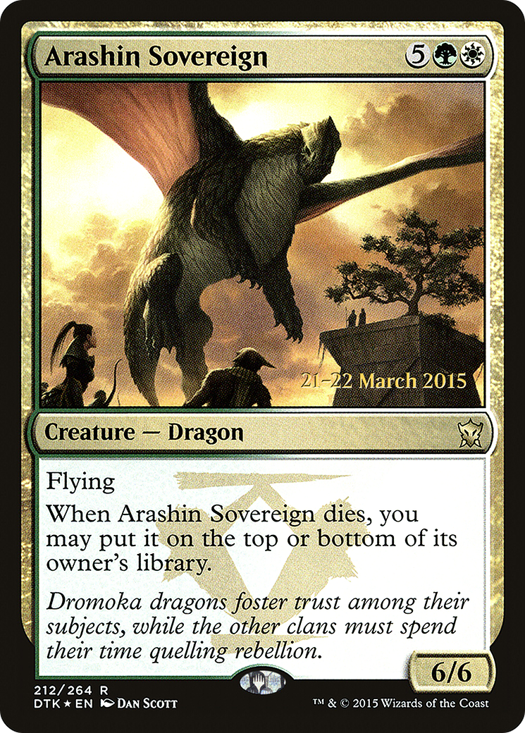 Arashin Sovereign (PRE-212) [Dragons of Tarkir Promos] Foil MTG Single Wizards of the Coast