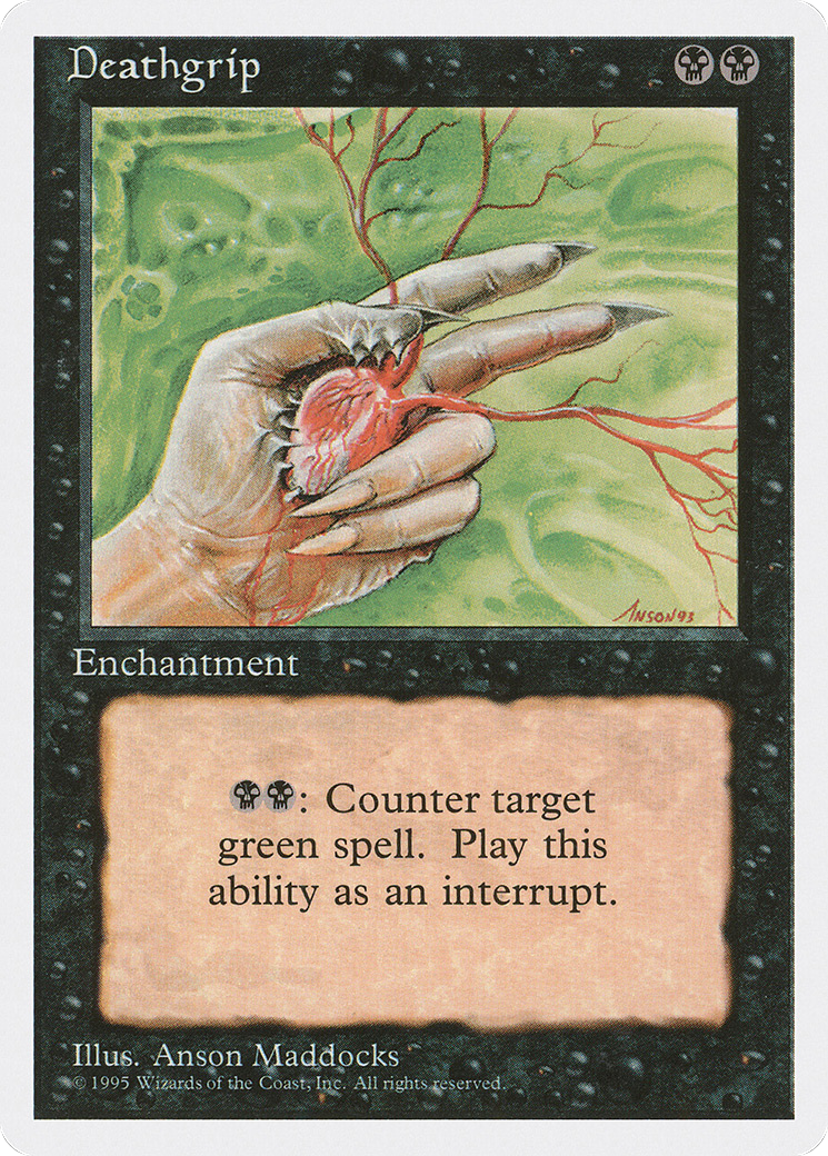 Deathgrip (4ED-130) [Fourth Edition] MTG Single Wizards of the Coast