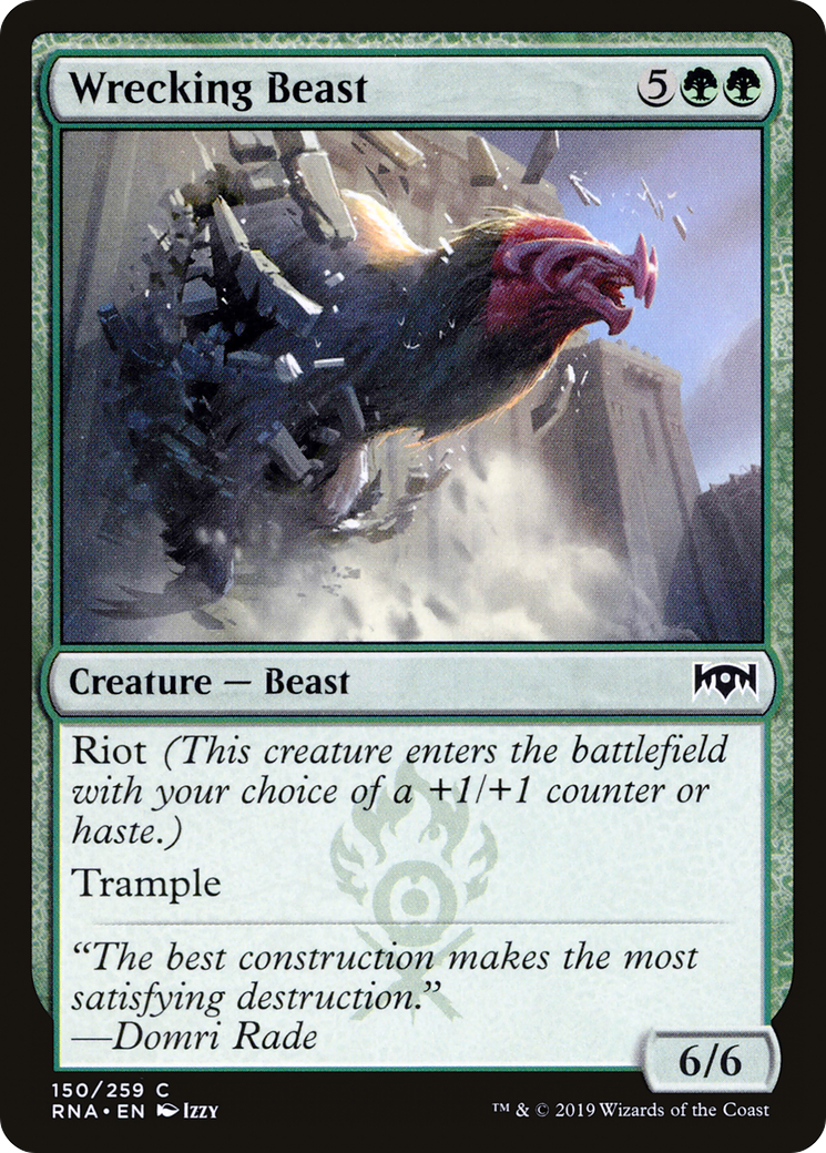 Wrecking Beast (RNA-150) [Ravnica Allegiance] MTG Single Wizards of the Coast