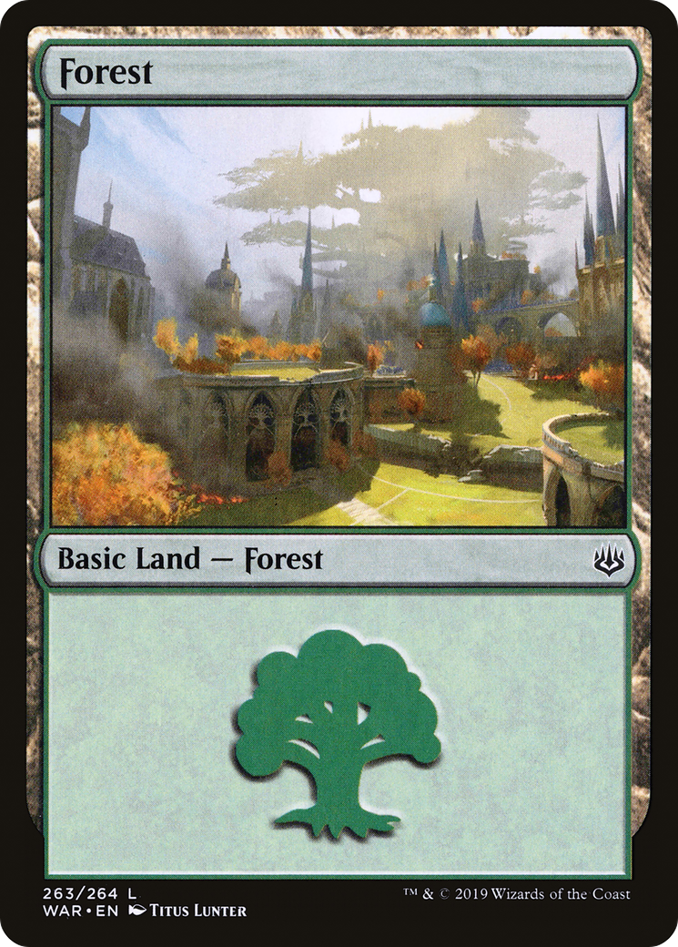 Forest (263) (WAR-263) [War of the Spark] Foil MTG Single Wizards of the Coast