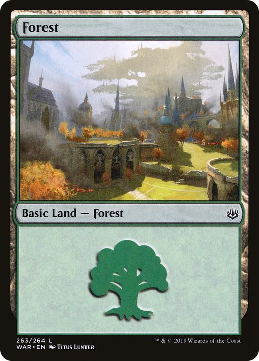 Forest (263) (WAR-263) [War of the Spark] Foil MTG Single Wizards of the Coast