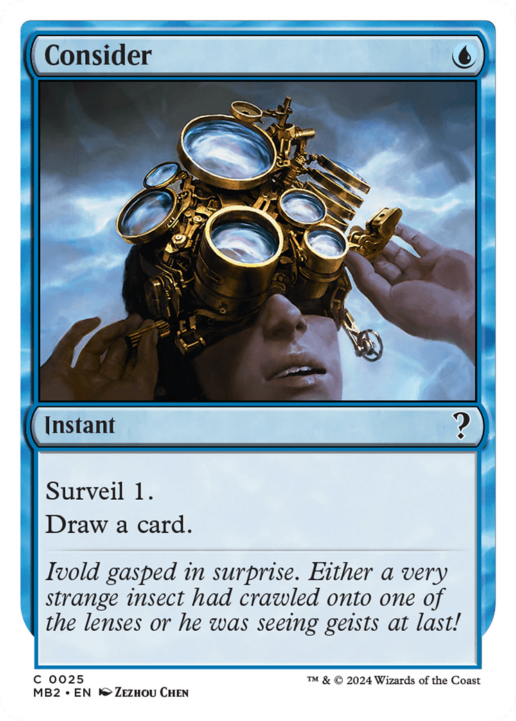 Consider (White Border) (MB2-025) [Mystery Booster] Mystery Booster 2 MTG Single Wizards of the Coast