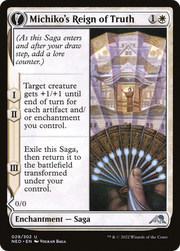Michiko's Reign of Truth // Portrait of Michiko (NEO-029) [Kamigawa: Neon Dynasty] MTG Single Wizards of the Coast