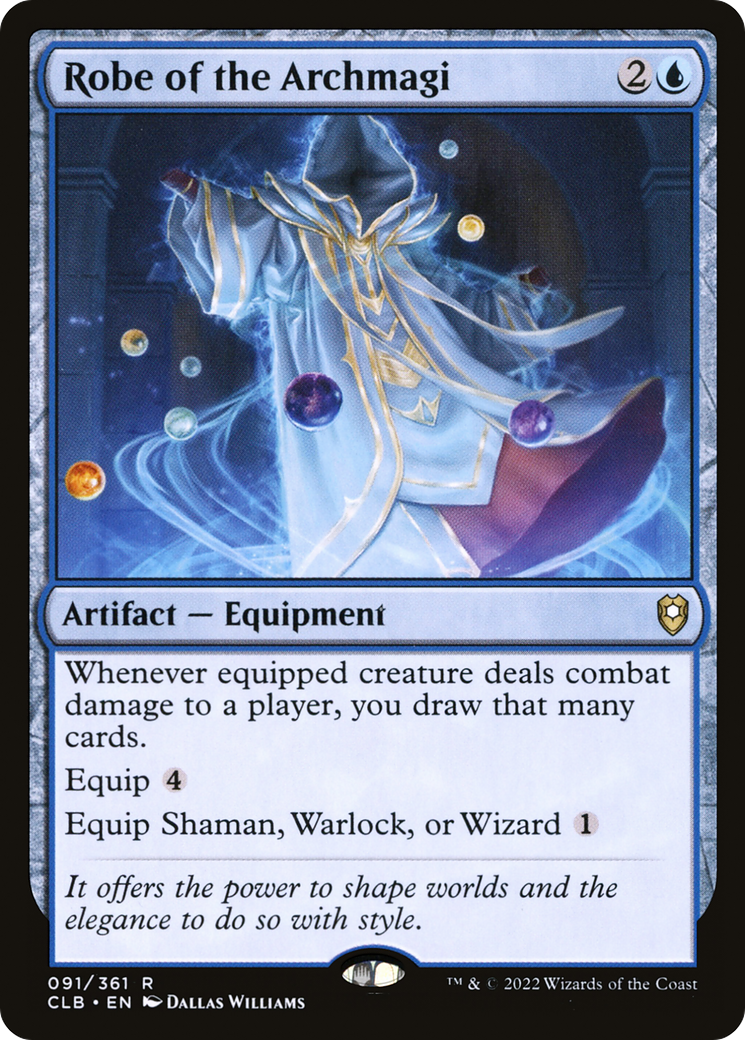 Robe of the Archmagi (CLB-091) [Commander Legends: Battle for Baldur's Gate] Foil MTG Single Wizards of the Coast